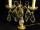 Pair Of Antique French Crystal Girandoles Table Lamps 19th.  C.  Louis Xv Style Lamps photo 8
