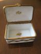 Vintage French Hand Gilded Porcelain Box Small Mini Vanity N Boxes photo 1