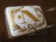 Vintage French Hand Gilded Porcelain Box Small Mini Vanity N Boxes photo 5