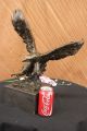 Bronze Eagle Hawk Falcon Osprey Kite Mascot Zoo Statue Sculpture Lost Wax Decor Metalware photo 4