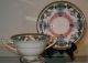 Unusual Antique Hand Painted Royal Worcester Porcelain Pink Cup Saucer Nr Plates & Chargers photo 1