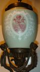 1800,  S A Combination Sculptured Bronze & Porcelain Tri Footed Sur Pate Panels Metalware photo 2