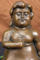 Signed Fernando Botero Young Girl Bronze Sculpture On Marble Base Modern Art Lrg Metalware photo 4