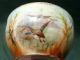 Vintage Porcelain Bowl Handpainted - Flying Mallard Ducks & Landscape Bowls photo 11