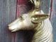 Vintage Life Size Antique All Brass,  Bronze Deer Statue Four Feet Tall 70lbs Metalware photo 7
