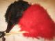 Ostrich Feather Fans Red And Black Spectacular Colors Other photo 5