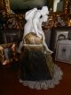 Gorgeous Antique Barometer,  Germany,  2 Figurine Bisquet Porcelain,  Mountain 1900 Figurines photo 3