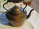 Copper Brass Teapot Domed Lid Wooden Handled Country Cottage Quaint Pot Metalware photo 1