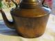 Copper Brass Teapot Domed Lid Wooden Handled Country Cottage Quaint Pot Metalware photo 2