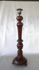 Pair C1880 English Mahogany And Brass Candlesticks Other photo 1