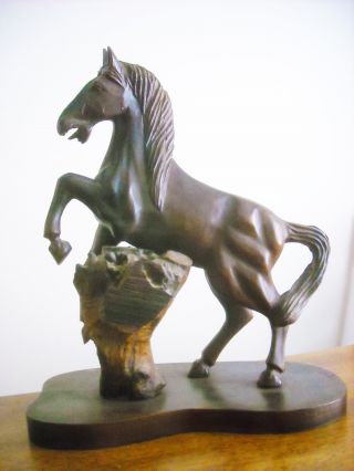 Horse,  Black Forest Walnut,  Hand Carved photo