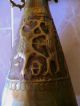 Old Vintage Repousse Brass Stand Flower Pot Cane With Scene 46cm High Metalware photo 2