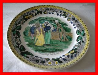 Rare French Choisy Le Roi Ceramic Plate Circa 1830 Exc.  Condition photo