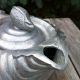 Vtg Cast Aluminum Pitcher Unusual Rare Seashell Look Decorator Metal Artwork Metalware photo 6