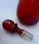 6 Piece Antique Ruby Red Pigeon Blood Art Glass Cordial Set Decanter Stems Tray Decanters photo 4