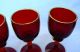6 Piece Antique Ruby Red Pigeon Blood Art Glass Cordial Set Decanter Stems Tray Decanters photo 6