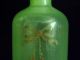Rare Antique French Green Opaline Glass Vanity Set Perfume Bottles photo 5