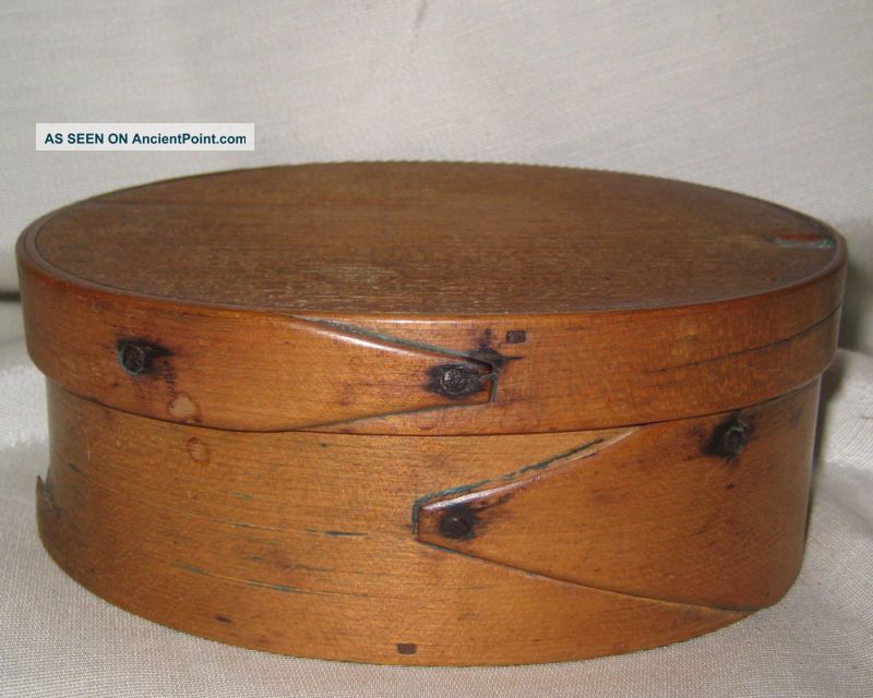 19th Century 2 Finger Wooden Shaker Pantry Box Boxes photo