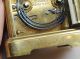 Antique French Timepiece Brass Personal Carriage Desktop Chamber Clock C.  1890 Clocks photo 6
