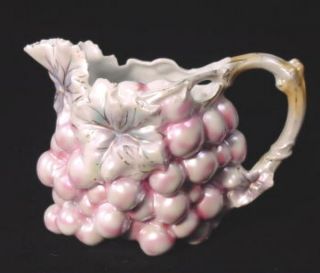 Perfection In Old German Porcelain Grape Pitcher photo