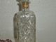 Vintage Clear Glass Decanter Diamond Pattern Square Lid Decanters photo 9