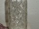 Vintage Clear Glass Decanter Diamond Pattern Square Lid Decanters photo 7