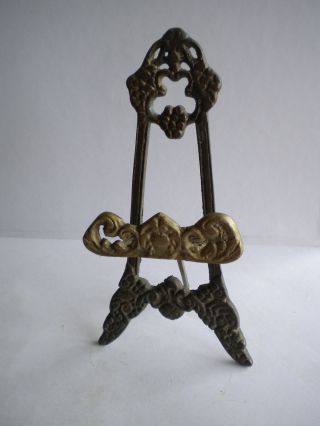 Miniature Easel Frame Cast Brass Art Nouveau Style 8 