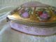 Antique French Powder Box,  Old,  Heart Shaped Boxes photo 1