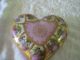 Antique French Powder Box,  Old,  Heart Shaped Boxes photo 2