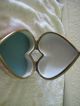 Antique French Powder Box,  Old,  Heart Shaped Boxes photo 4