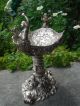 Silver - Plated Bronze Mythological Cherub/griffin/gargoyle/satyr/serpent Tazza Metalware photo 6