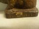 Antique Cast Iron Figurine Seated Pig Paperweight Advertising Base Bronze Plate Metalware photo 5