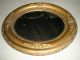 Antique Carved Wood Gold Tone Gilt Oval Mirror A.  P.  G.  Bonte Ohio Circa 1800 ' S Mirrors photo 1