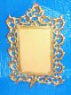 Antique Cast Art Iron Victorian Ornate Mirror Or Picture Frame Signed Jm 32,  Mint Metalware photo 3