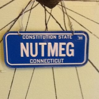 Vintage Nutmeg Connecticut Bicycle License Plate (cereal Bike Toy) photo