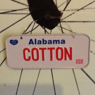 Vintage Alabama Cotton Bicycle License Plate 1986 (cereal Toy) Bicycle Bike photo