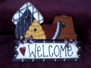 Tole Painted Welcome Sign photo