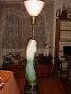 Ceramic Art Lamp Ca.  1950 With Parchment Shade Lamps photo 9