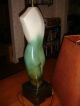 Ceramic Art Lamp Ca.  1950 With Parchment Shade Lamps photo 2