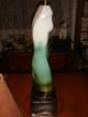 Ceramic Art Lamp Ca.  1950 With Parchment Shade Lamps photo 5