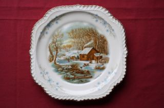 A Home In The Wilderness Plate Currier & Ives Plate photo