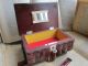 Romania ' S Wooden Jewelry Box Handcrafted Natural Wood Polish Red Keepsake Chest Boxes photo 9