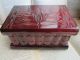 Romania ' S Wooden Jewelry Box Handcrafted Natural Wood Polish Red Keepsake Chest Boxes photo 3