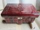 Romania ' S Wooden Jewelry Box Handcrafted Natural Wood Polish Red Keepsake Chest Boxes photo 5