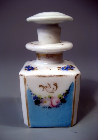 European Continental Hand Painted Old Paris Porcelain Perfume Bottle Ca.  19 ' Th C. photo