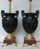 Pair Ormolu And Bronze Electric Table Lamps Mid 19th Century. Lamps photo 1