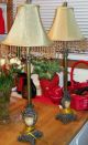 Pair Of Gorgeous Marble & Metal Lamps & Shades Lamps photo 1