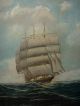 Very Old Oil Painting,  { Sailboat On The Open Sea,  Is Signed,  Frame} Antique Other photo 11