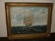 Very Old Oil Painting,  { Sailboat On The Open Sea,  Is Signed,  Frame} Antique Other photo 3