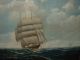 Very Old Oil Painting,  { Sailboat On The Open Sea,  Is Signed,  Frame} Antique Other photo 7